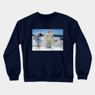 Ask Me No More by Sir Lawrence Alma-Tadema Crewneck Sweatshirt